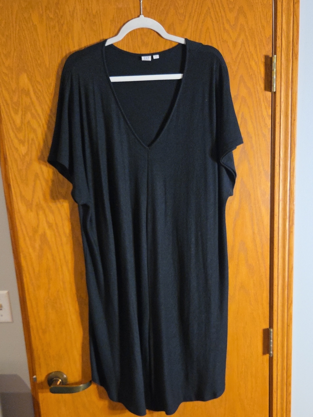 Women's Black Gap V Neck Casual Dress Size Xl